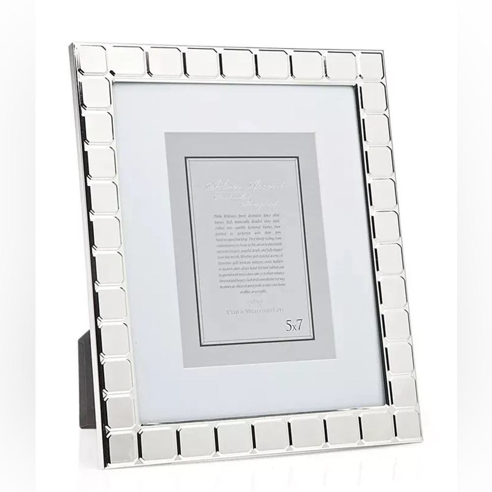Philip WhitneyLtd silver plated photo frame 5x7”